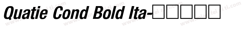 Quatie Cond Bold Ita字体转换